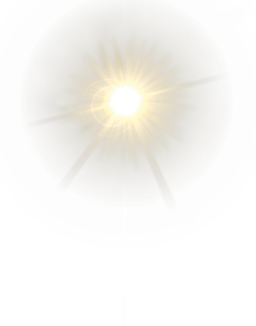 A bright, glowing orb emitting light rays from the center, surrounded by a circular, partially shadowed area. The background is transparent, and the orb's radiant light gives a sense of luminosity and energy, much like the revitalizing effects of convenient IV treatments administered by certified IV nurses.